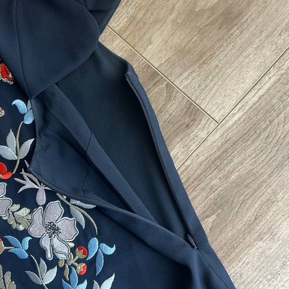 TED BAKER Kyoto Garden print embroidered floral butterfly collar blouse top - Picture 7 of 13